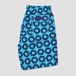 Hexagon Swim Short in Teal & Blue