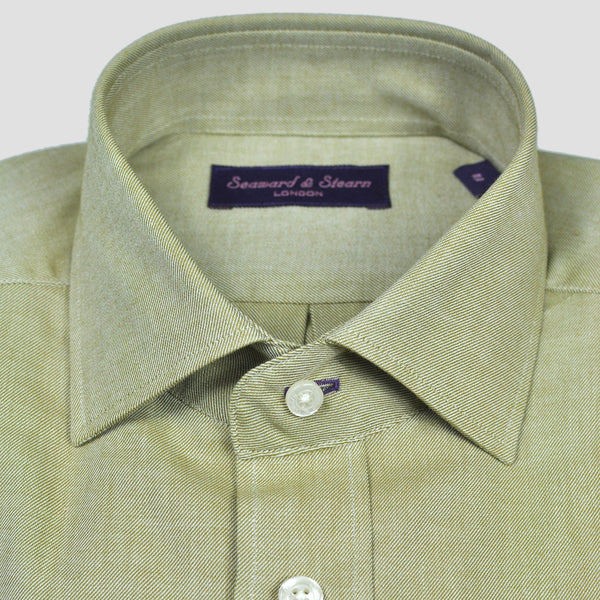Classic Collar Reppe Shirt with Double Breast Button-Down Pockets