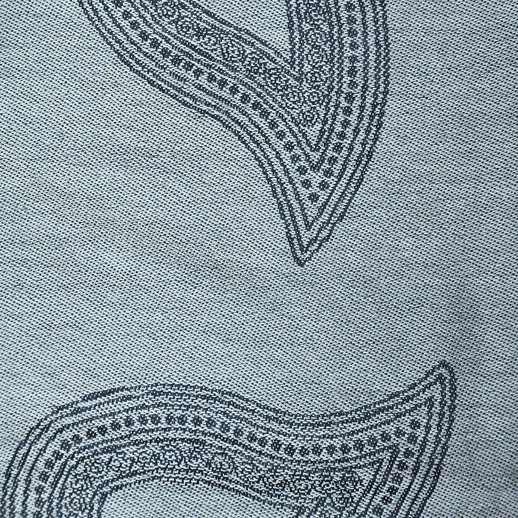 Teardrop Super Fine Wool Scarf in Blue & Grey