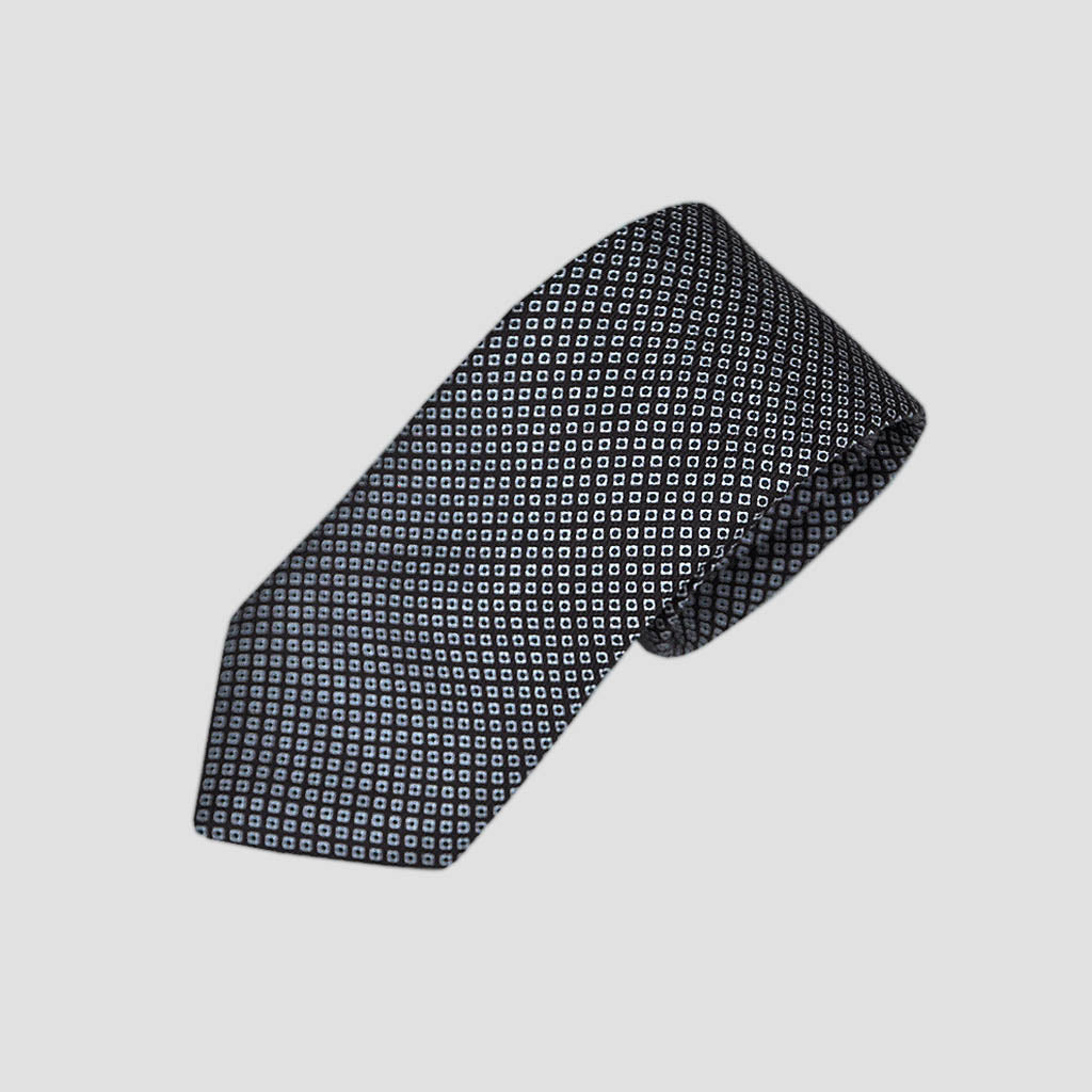 Dotty Neat Repeat Silk Tie in Brown