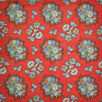 Flowers in Bloom Linen Pocket Square in Red