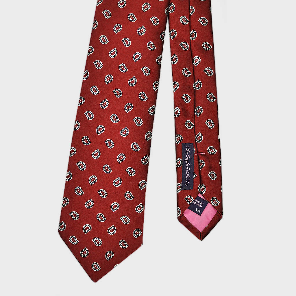 Teardrop Shell Classic Woven Silk Tie in Red – Seaward & Stearn